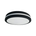 LAMPAMI - plafon łazienkowy led, lampa sufitowa ledowa, lampa sufitowa łazienkowa, lampa łazienkowa MARLON 12W 4000K Czarny IP54