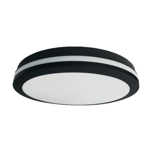 LAMPAMI - plafon łazienkowy led, lampa sufitowa ledowa, lampa sufitowa łazienkowa, lampa łazienkowa MARLON 36W 4000K Czarny IP54