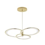 Nowoczesny żyrandol led do salonu 130 cm złota lampa wisząca ledowa Azina 3 LED
