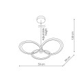 LAMPAMI - złota lampa wisząca Azina 3 Wisząca złota LED szkic