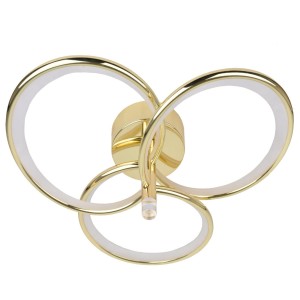 Złoty żyrandol plafon ledowy sufitowy Azina 3 LED