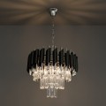 LAMPAMI - żyrandol do salonu, stylowy żyrandol do salonu z kryształkami, żyrandol sufitowy, żyrandol nad stołem, żyrandol nowoczesny, żyrandol glamour  CRISTAL Chrome 5xE14