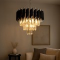 LAMPAMI - żyrandol do salonu, stylowy żyrandol do salonu z kryształkami, żyrandol sufitowy, żyrandol nad stołem, żyrandol nowoczesny, żyrandol glamour  CRISTAL Chrome 5xE14