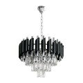LAMPAMI - żyrandol do salonu, stylowy żyrandol do salonu z kryształkami, żyrandol sufitowy, żyrandol nad stołem, żyrandol nowoczesny, żyrandol glamour  CRISTAL Chrome 5xE14