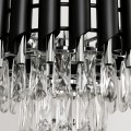 LAMPAMI - żyrandol do salonu, stylowy żyrandol do salonu z kryształkami, żyrandol sufitowy, żyrandol nad stołem, żyrandol nowoczesny, żyrandol glamour  CRISTAL Chrome 5xE14
