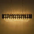 LAMPAMI - żyrandol do salonu, stylowy żyrandol do salonu z kryształkami, żyrandol sufitowy, żyrandol nad stołem, żyrandol nowoczesny, żyrandol glamour CRISTAL 10xE14