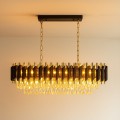 LAMPAMI - żyrandol do salonu, stylowy żyrandol do salonu z kryształkami, żyrandol sufitowy, żyrandol nad stołem, żyrandol nowoczesny, żyrandol glamour CRISTAL 10xE14