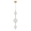 LAMPAMI - nowoczesna lampa wisząca, lampa do salonu, złota lampa ledowa, lampa do sypialni, designerska lampa ledowa, lampa wisząca pionowa Dorado złota LED CCT