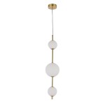 Złota lampa wisząca pionowa lampa ledowa kule 120 cm DORADO LED CCT