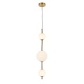 LAMPAMI - nowoczesna lampa wisząca, lampa do salonu, złota lampa ledowa, lampa do sypialni, designerska lampa ledowa, lampa wisząca pionowa Dorado złota LED CCT