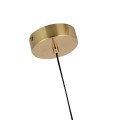 LAMPAMI - nowoczesna lampa wisząca, lampa do salonu, złota lampa ledowa, lampa do sypialni, designerska lampa ledowa, lampa wisząca pionowa Dorado złota LED CCT