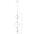 LAMPAMI - lampa wisząca pionowa Dorado złota LED CCT szkic