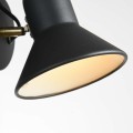 LAMPAMI - lampa ścienna, kinkiet do salonu, kinkiet do czytania, kinkiet do sypialni, lampa na ścianę, czarny kinkiet z włącznikiem, kinkiet ścienny czarny Astama 1xE27