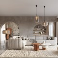 LAMPAMI - lampa stojąca do salonu, lampa podłogowa do sypialni, lampa podłogowa nowoczesna, nowoczesna lampa stojąca podłogowa MULA 45 beżowa