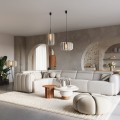 LAMPAMI - beżowa lampa wisząca pojedyncza, nowoczesna lampa do salonu, lampa dziecięca, lampa do pokoju dziewczynki, modna lampa do salonu MULA 45