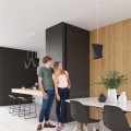 LAMPAMI - nowoczesna lampa wisząca do salonu, designerska lampa wisząca, czarna lampa do kuchni, lampa nad stół do jadalni BLUM 1