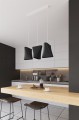 LAMPAMI - nowoczesna lampa wisząca do salonu, designerska lampa wisząca, czarna lampa do kuchni, lampa nad stół do jadalni BLUM 1