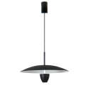 LAMPAMI - czarna lampa sufitowa ledowa, lampa do jadalni nad stół loft, lampa ledowa, lampa sufitowa, lampa wisząca czarna nowoczesna, lampa wisząca pojedyncza L czarna LED CCT