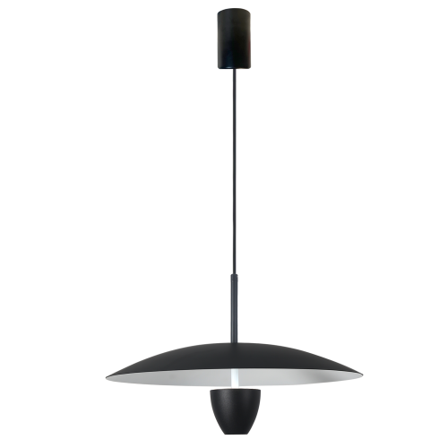 LAMPAMI - czarna lampa sufitowa ledowa, lampa do jadalni nad stół loft, lampa ledowa, lampa sufitowa, lampa wisząca czarna nowoczesna, lampa wisząca pojedyncza L czarna LED CCT