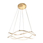 Złoty żyrandol led do salonu 122 cm INFANIA 32 cm LED CCT
