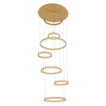 Złoty żyrandol nowoczesny lampa ledowa 350 cm HALL LED CCT