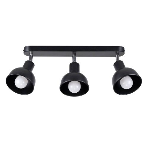 LAMPAMI - lampa na sufit, lampa industrialna, czarna lampa sufitowa, oświetlenie kuchenne, oświetlenie korytarza plafon sufitowy ELBA 3