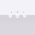 LAMPAMI - lampa na sufit, potrójna lampa regulowana, biała lampa sufitowa, oświetlenie kuchenne, oświetlenie korytarza plafon sufitowy ELBA 3