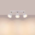 LAMPAMI - lampa na sufit, potrójna lampa regulowana, biała lampa sufitowa, oświetlenie kuchenne, oświetlenie korytarza plafon sufitowy ELBA 3