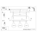 LAMPAMI -  plafon sufitowy ELBA 3 szkic