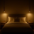 LAMPAMI - złota tuba wisząca, lampa wisząca złota, złota lampa wisząca nowoczesna, lampa wisząca złota pojedyncza, lampa wisząca do sypialni przy łóżku GENESIS BLACK GOLD 1xGU10
