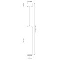 LAMPAMI - złota tuba wisząca GENESIS BLACK GOLD 1xGU10 szkic