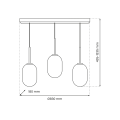 LAMPAMI - potrójna lampa wisząca Alias Czarny 3xE14 szkic