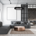 LAMPAMI - lampa ledowa wisząca, nowoczesny żyrandol do salonu, lampa wisząca ledowa, żyrandol do salonu żyrandol do sypialni SOHO BLACK 24W LED