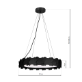 LAMPAMI - lampa ledowa wisząca, nowoczesny żyrandol do salonu, lampa wisząca ledowa, żyrandol do salonu żyrandol do sypialni SOHO BLACK 24W LED
