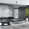 LAMPAMI - lampa ledowa wisząca, nowoczesny żyrandol do salonu, lampa wisząca ledowa, żyrandol do salonu żyrandol do sypialni SOHO BLACK 24W LED
