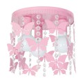 LAMPAMI - żyrandol dla dziewczynki, lampa dla dziewczynki, lampa do pokoju dziecięcego, różowa lampa wisząca ANGELICA 3xE27