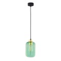 LAMPAMI - nowoczesna lampa wisząca szklana, lampa do salonu, lampa do sypialni, pojedyncza lampa wisząca, zielona lampa wisząca pojedyncza MARCO GREEN