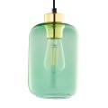 LAMPAMI - nowoczesna lampa wisząca szklana, lampa do salonu, lampa do sypialni, pojedyncza lampa wisząca, zielona lampa wisząca pojedyncza MARCO GREEN