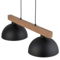 LAMPAMI - lampa z drewnem, lampa skandynawska, lampa do kuchni, żyrandol do jadalni i salonu, żyrandol nad stołem w jadalni, żyrandol do jadalni OSLO BLACK
