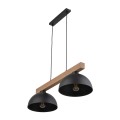 LAMPAMI - lampa z drewnem, lampa skandynawska, lampa do kuchni, żyrandol do jadalni i salonu, żyrandol nad stołem w jadalni, żyrandol do jadalni OSLO BLACK