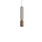 Pojedyncza lampa wisząca ozdobna 170 cm 1XGU10 R50 beżowy z brązowym SINGLES B