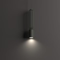 LAMPAMI - grafitowa lampa wisząca pojedyncza, nowoczesna lampa do salonu, lampa nad wyspę, nowoczesna lampa do salonu SINGLES B