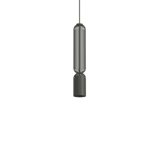 LAMPAMI - grafitowa lampa wisząca pojedyncza, nowoczesna lampa do salonu, lampa nad wyspę, nowoczesna lampa do salonu SINGLES B