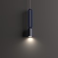 LAMPAMI - niebieska lampa wisząca pojedyncza, nowoczesna lampa do salonu, lampa nad wyspę, nowoczesna lampa do salonu SINGLES B