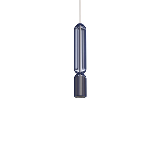 LAMPAMI - niebieska lampa wisząca pojedyncza, nowoczesna lampa do salonu, lampa nad wyspę, nowoczesna lampa do salonu SINGLES B