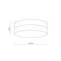 LAMPAMI - plafon łazienkowy IP44 PORI WHITE IP44 szkic