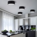 LAMPAMI - plafon łazienkowy IP44, lampa sufitowa do łazienki, lampa sufitowa łazienkowa, lampa łazienkowa, plafon sufitowy, lampa do kuchni LIVO BLACK S IP54