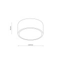 LAMPAMI - plafon łazienkowy LIVO BLACK S IP54 szkic
