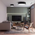 LAMPAMI - plafon łazienkowy IP54, lampa sufitowa do łazienki, lampa sufitowa łazienkowa, lampa łazienkowa, plafon sufitowy, lampa do kuchni LIVO BLACK L IP54