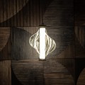 LAMPAMI - lampa wisząca złota nowoczesna, złota lampa ledowa, nowoczesna lampa do salonu ELVA BRASS LED 8W